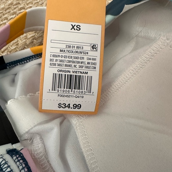 Kona Sol Multicolor Striped Teen One Piece Swimsuit size XS - Picture 4 of 4